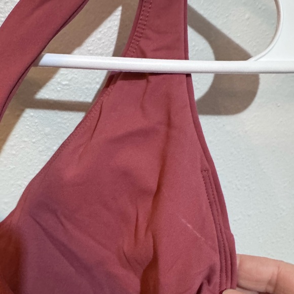 Athleta Mauve Racerback Sports Bra XS Wireless Stretch Pullover berry - Picture 8 of 9